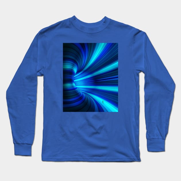 Blue mirrorlab  tunnel Long Sleeve T-Shirt by circlestances